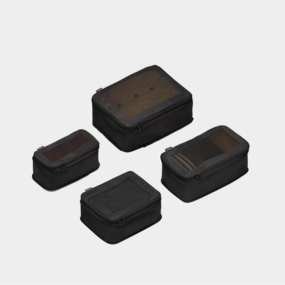 Monos Black Compressible Packing Cubes – Set of 4 (Qty Available: 2 Sets)